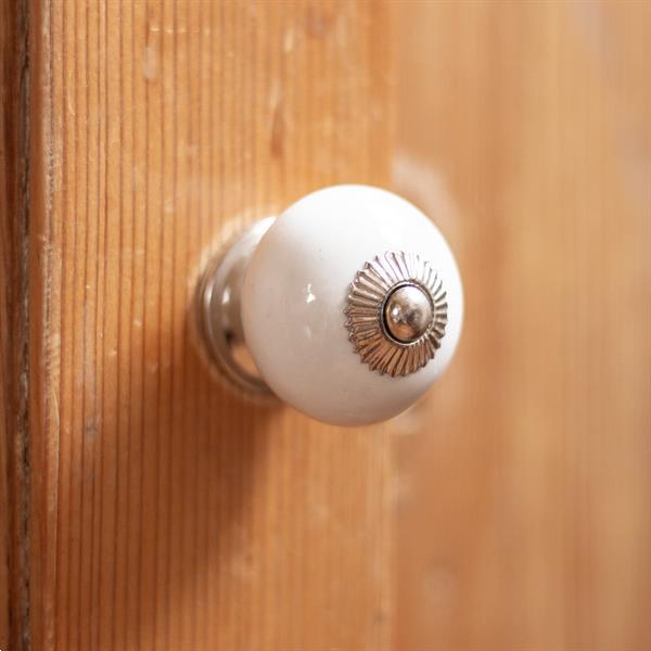 Grote foto lade knop wit porseleinen knop voor de kastdeur handvat doe het zelf en verbouw materialen en producten