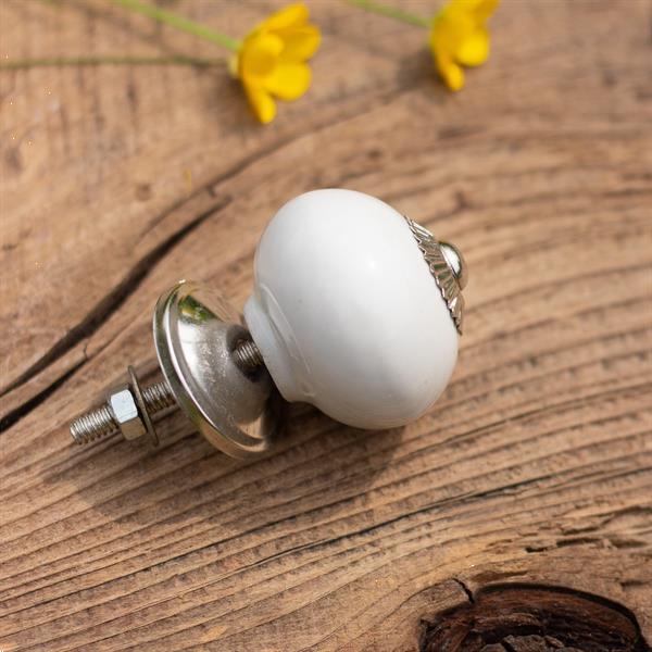 Grote foto lade knop wit porseleinen knop voor de kastdeur handvat doe het zelf en verbouw materialen en producten