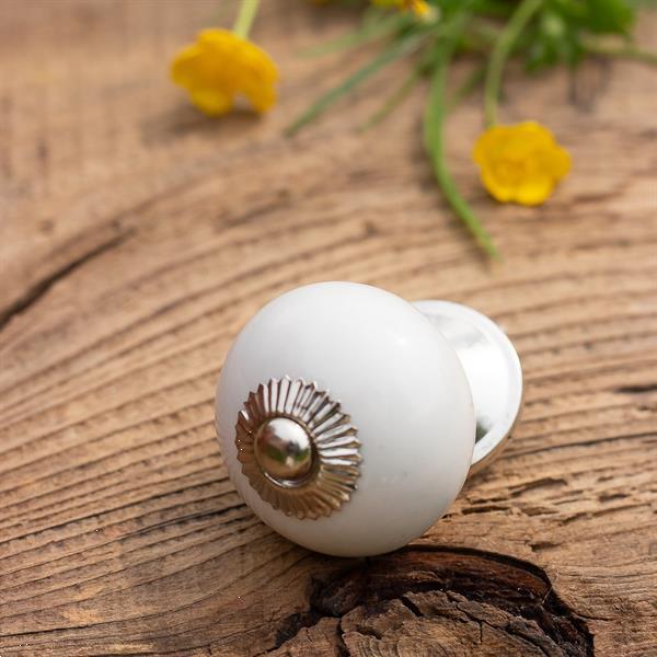 Grote foto lade knop wit porseleinen knop voor de kastdeur handvat doe het zelf en verbouw materialen en producten