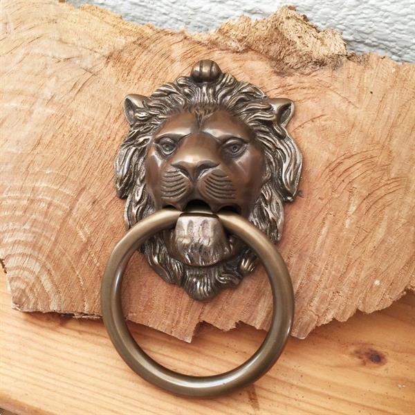 Grote foto hoge kwaliteit messing deurklopper lion kloppers voor deur doe het zelf en verbouw materialen en producten