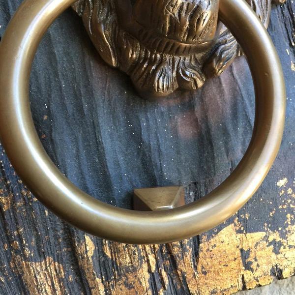 Grote foto hoge kwaliteit messing deurklopper lion kloppers voor deur doe het zelf en verbouw materialen en producten