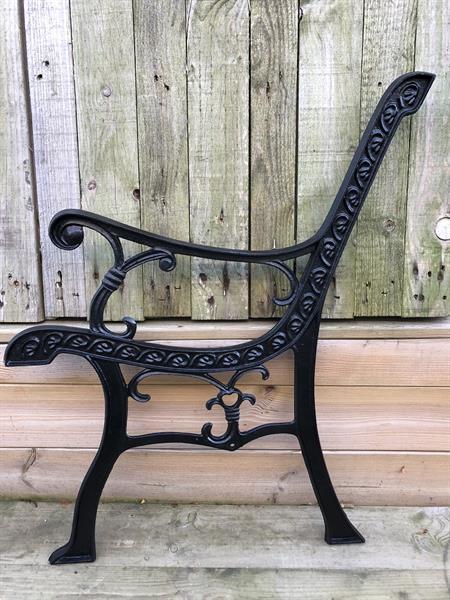 Grote foto 2 bank zij delen ijzer zwart gelakt mooi voor parkbank. l tuin en terras tuinmeubelen