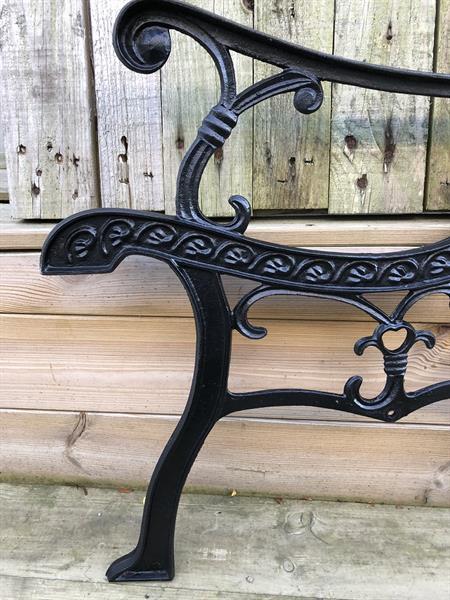 Grote foto 2 bank zij delen ijzer zwart gelakt mooi voor parkbank. l tuin en terras tuinmeubelen