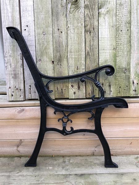 Grote foto 2 bank zij delen ijzer zwart gelakt mooi voor parkbank. l tuin en terras tuinmeubelen