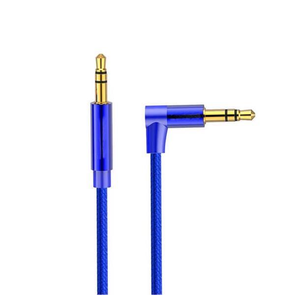 Grote foto av01 3.5mm male to male elbow audio cable length 1.5m blu computers en software overige