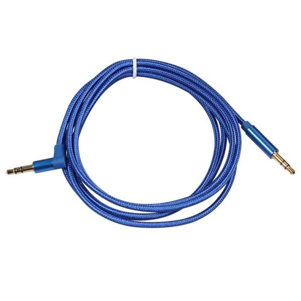 Grote foto av01 3.5mm male to male elbow audio cable length 1.5m blu computers en software overige