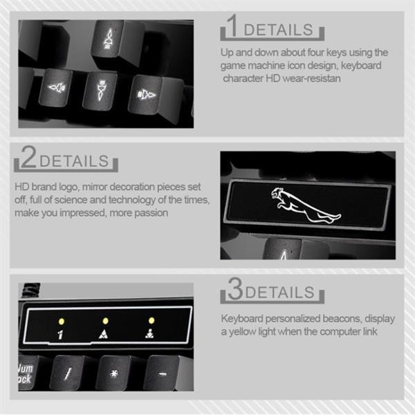 Grote foto chasing leopard q17 104 keys usb wired suspension gaming off computers en software toetsenborden