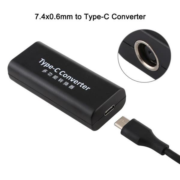 Grote foto dc 7.4 x 0.6mm power jack female to usb c type c female po computers en software overige