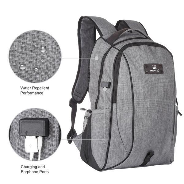 Grote foto haweel outdoor portable canvas dual shoulders laptop backpac sieraden tassen en uiterlijk rugtassen