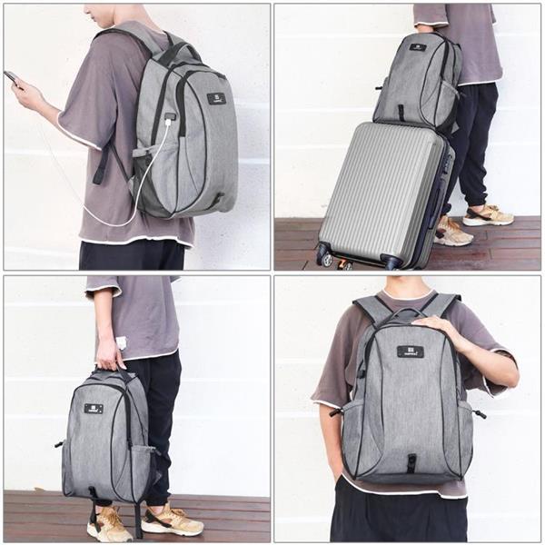Grote foto haweel outdoor portable canvas dual shoulders laptop backpac sieraden tassen en uiterlijk rugtassen