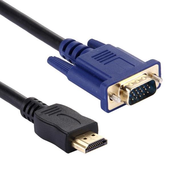 Grote foto hdmi male to vga male 15pin video cable black computers en software overige