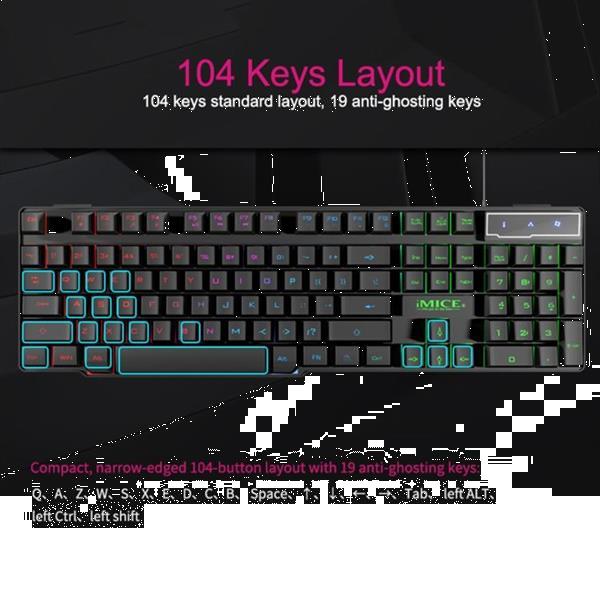 Grote foto imice ak 600 wired usb floating keycap characters glow backl computers en software toetsenborden
