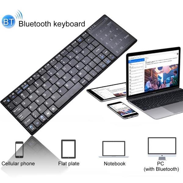 Grote foto k 07 abs wireless chargeable bluetooth touch keyboard black computers en software toetsenborden