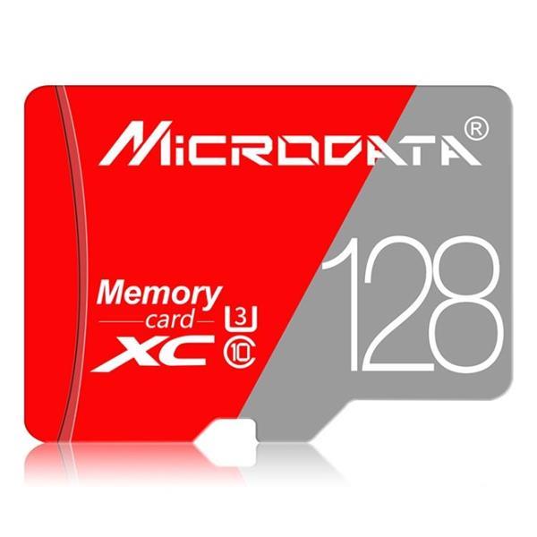 Grote foto microdata 128gb class10 red and grey tf micro sd memory car audio tv en foto onderdelen en accessoires