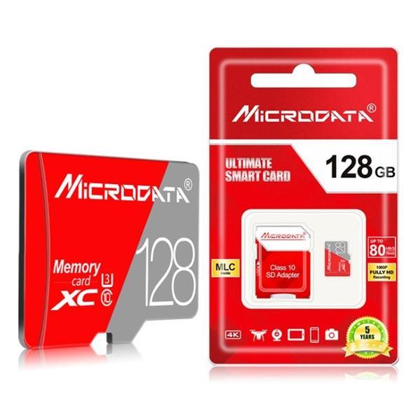Grote foto microdata 128gb class10 red and grey tf micro sd memory car audio tv en foto onderdelen en accessoires