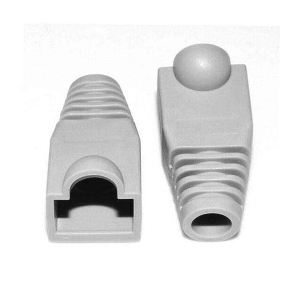 Grote foto network cable boots cap cover for rj45 grey 100 pcs in one computers en software overige