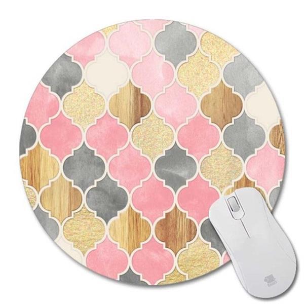 Grote foto round mouse pad with diamond pattern size 22 22cm without computers en software overige computers en software