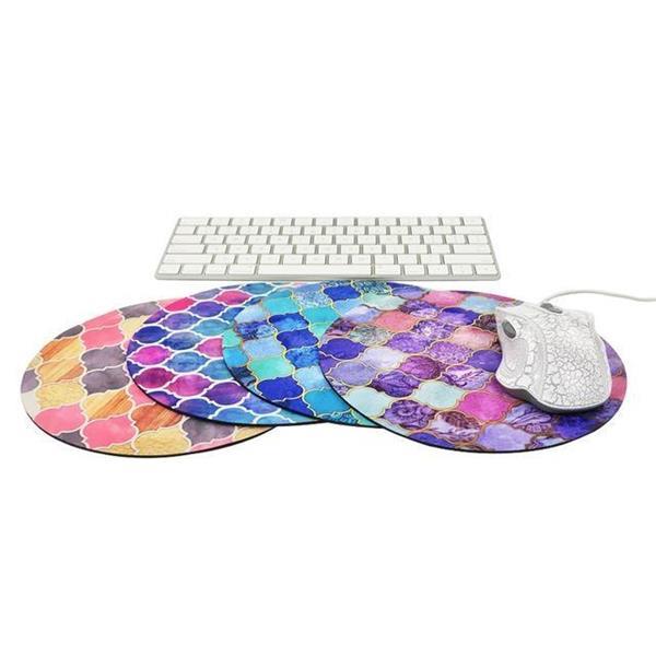 Grote foto round mouse pad with diamond pattern size 22 22cm without computers en software overige computers en software