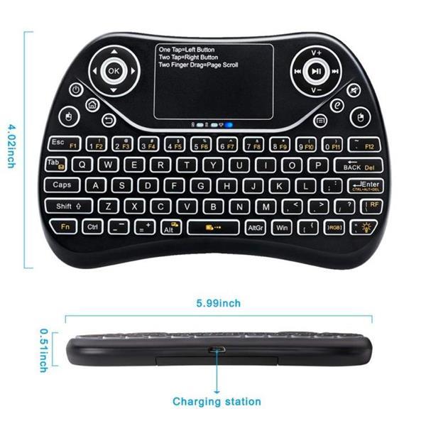 Grote foto s913 mini wireless keyboard with touchpad rechargeable fly m computers en software overige computers en software