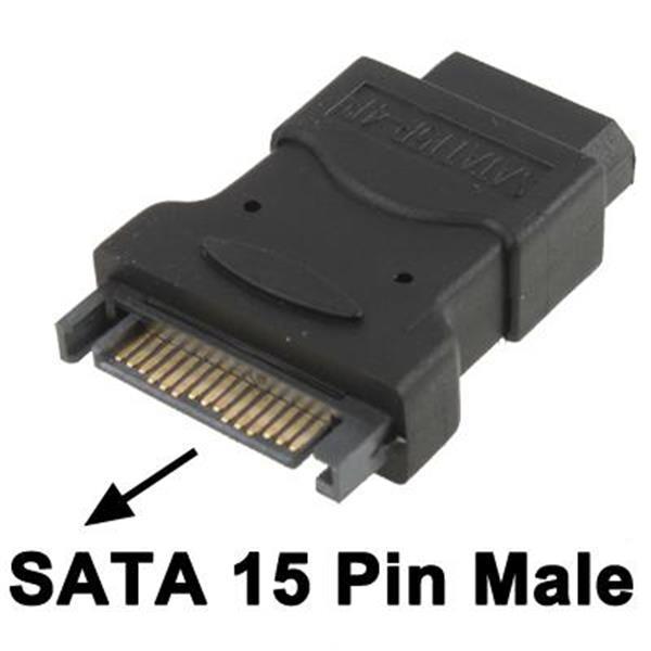 Grote foto sata 15 pin male to 4 pin female adapter black computers en software overige computers en software