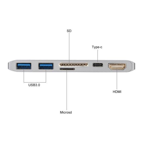 Grote foto type c to hdmi usb3.0 hub usb c charging sd tf card adapter computers en software overige