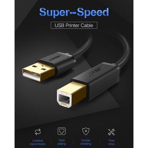 Grote foto ugreen usb 2.0 gold plated printer cable data cable for can computers en software overige