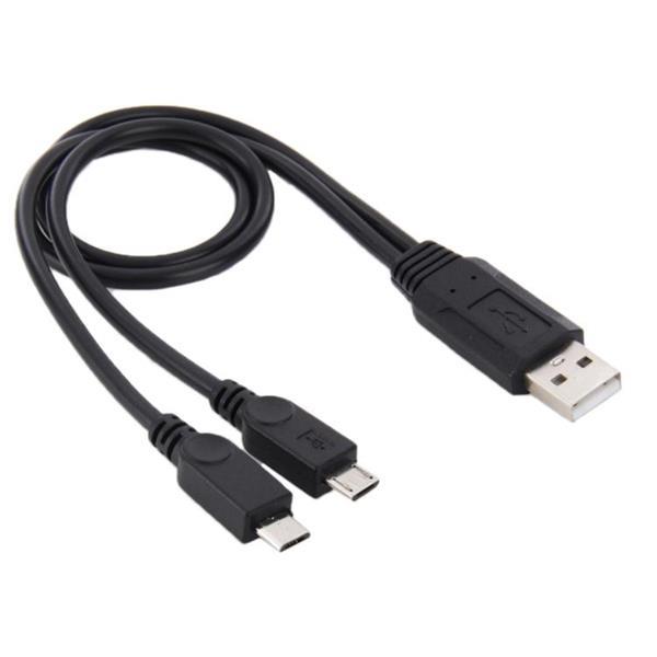Grote foto usb 2.0 male to 2 micro usb male cable length about 30cm computers en software overige