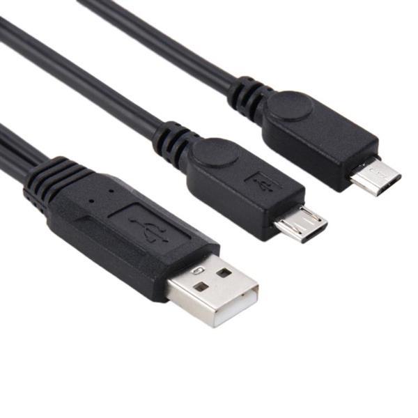 Grote foto usb 2.0 male to 2 micro usb male cable length about 30cm computers en software overige