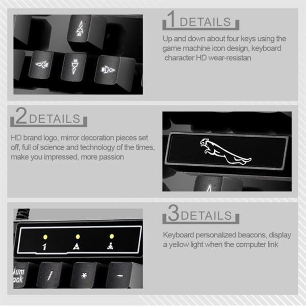 Grote foto zgb q17 104 keys usb wired suspension gaming office keyboard computers en software toetsenborden