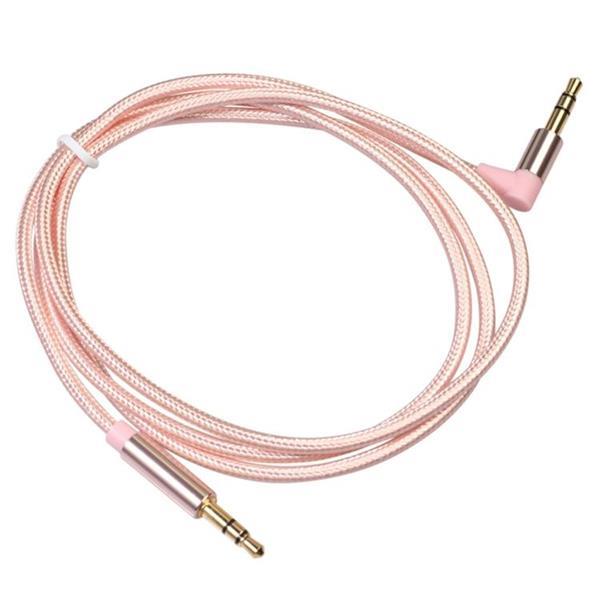 Grote foto av01 3.5mm male to male elbow audio cable length 1m rose computers en software overige