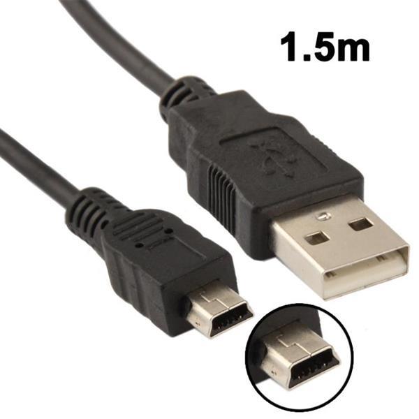 Grote foto usb 2.0 am to mini 5pin usb cable length 1.5m black computers en software overige