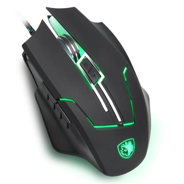 Grote foto sades q7 usb wired gaming mouse optical mice with led four c computers en software toetsenborden