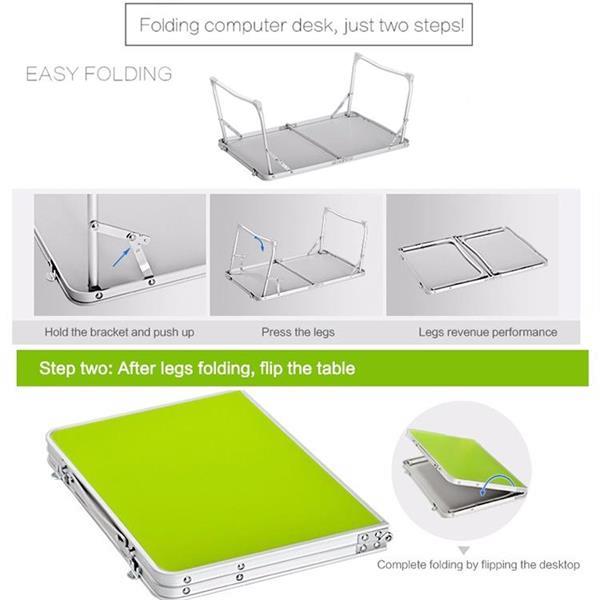 Grote foto plastic mat adjustable portable laptop table folding stand c computers en software overige computers en software