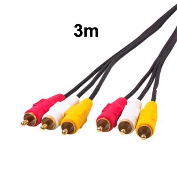 Grote foto normal quality audio video stereo rca av cable length 3m computers en software overige