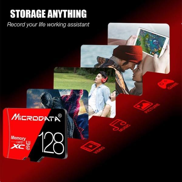 Grote foto microdata 128gb high speed u3 red and black tf micro sd mem audio tv en foto onderdelen en accessoires