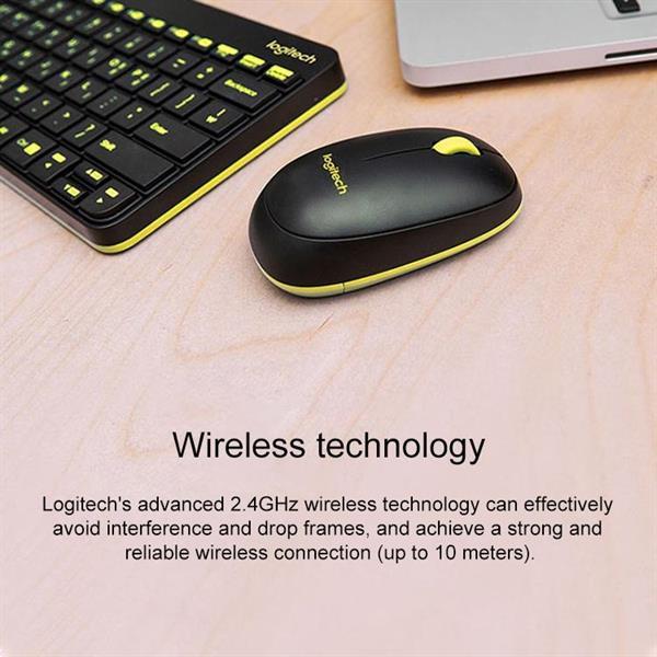 Grote foto logitech mk240 nano wireless keyboard and mouse set black computers en software toetsenborden