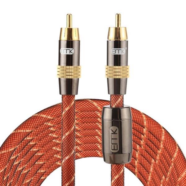 Grote foto emk tz a 5m od8.0mm gold plated metal head rca to rca plug d computers en software overige