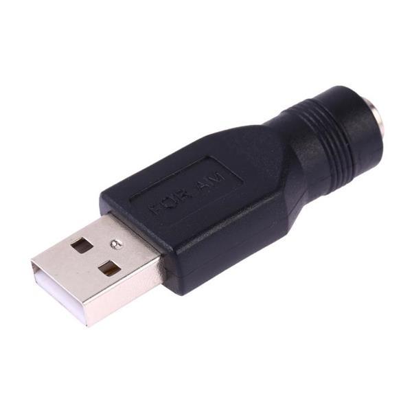 Grote foto usb male to 5.5 x 2.1mm female plug adapter connector computers en software overige