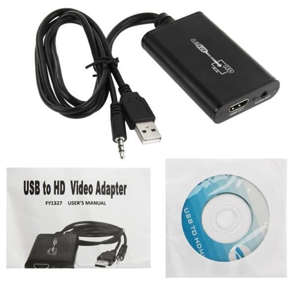 Grote foto usb 2.0 to hdmi hd video leader converter for hdtv support computers en software overige