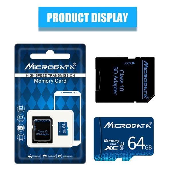 Grote foto microdata 64gb u3 blue tf micro sd memory card audio tv en foto onderdelen en accessoires