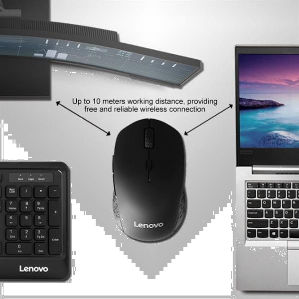 Grote foto lenovo howard dual mode wireless bluetooth mouse black computers en software toetsenborden