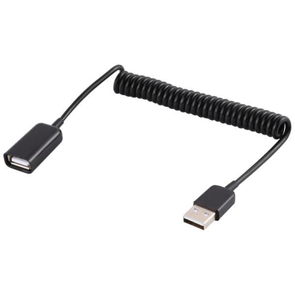 Grote foto usb male to usb female laptop spring charging cable computers en software overige