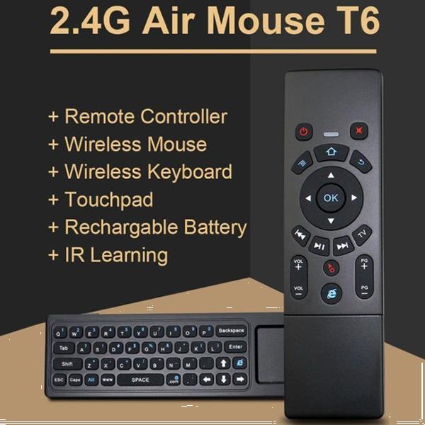 Grote foto t6 air mouse 2.4ghz wireless keyboard remote controller with computers en software overige computers en software