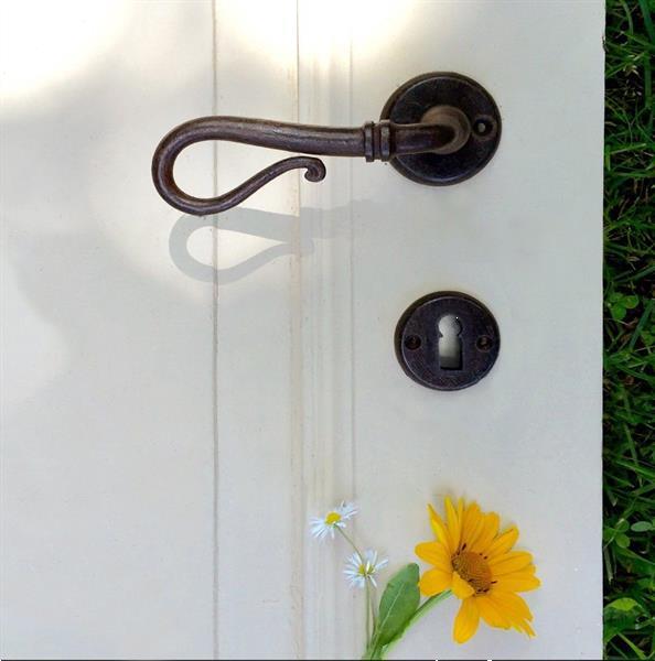 Grote foto art deurbeslag antiek deur hardware met rozetten handgesmed doe het zelf en verbouw materialen en producten