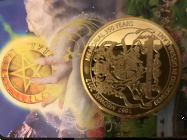 Grote foto solid golden chatham medway coin postzegels en munten niet euromunten
