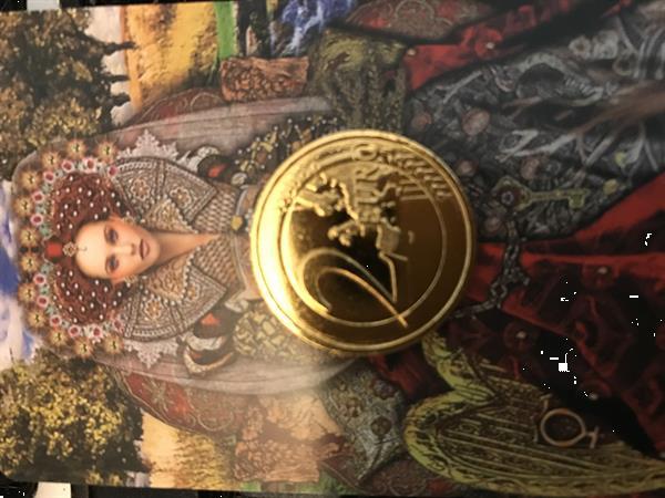 Grote foto massive golden wedding coin of m xima from 2002 postzegels en munten nederland