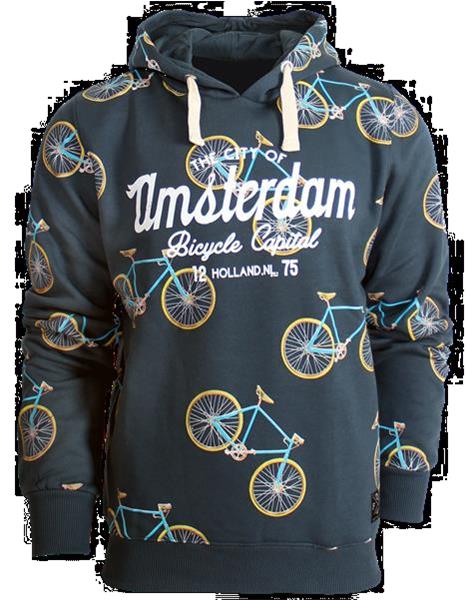 Grote foto fox originals amsterdam bike patern heren hoodie maat l kleding heren truien en vesten