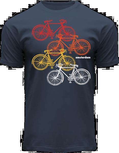 Grote foto fox originals amsterdam 4 color bikes unisex t shirt maat m kleding heren t shirts