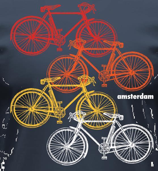 Grote foto fox originals amsterdam 4 color bikes unisex t shirt maat l kleding heren t shirts