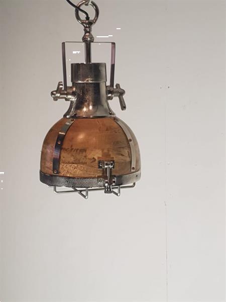 Grote foto hanglamp hout metaal antiek en kunst lampen